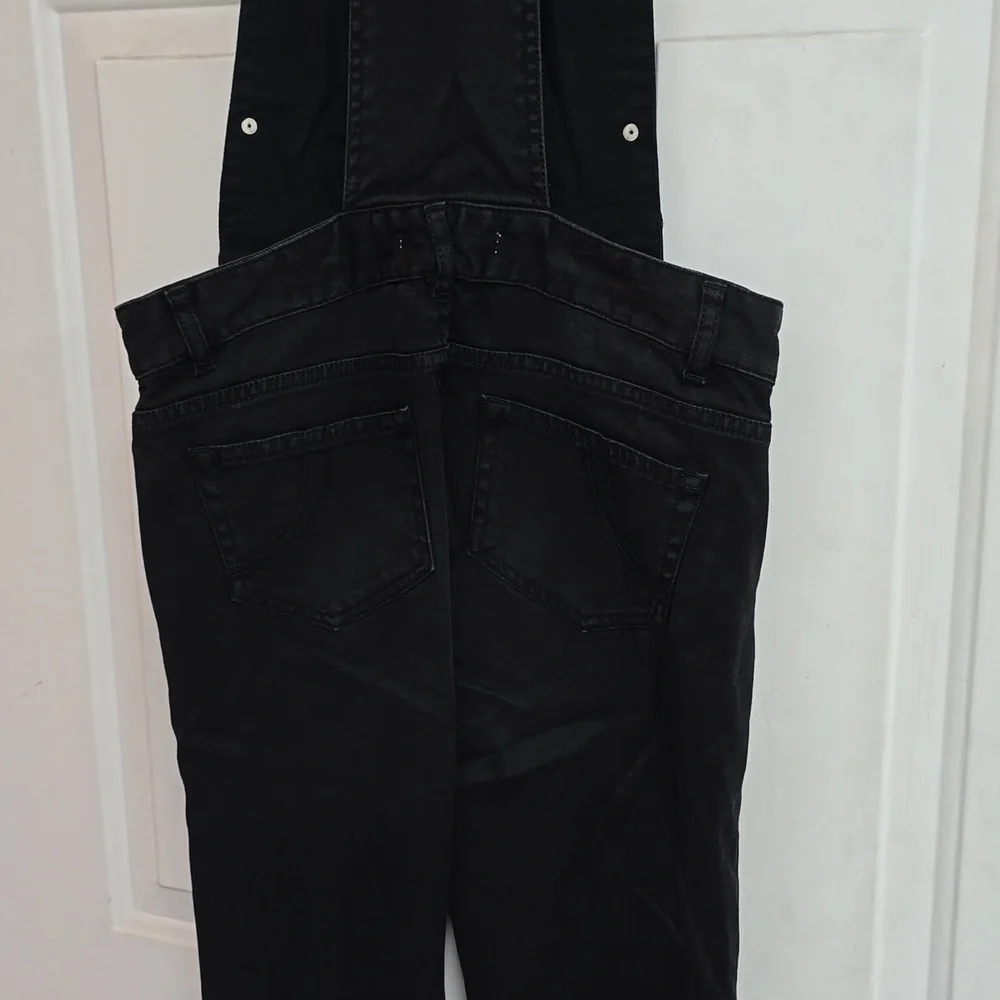 Maje Pila Stretch Denim Overalls Black